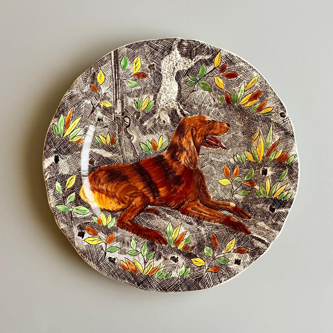 レトロな小皿5枚。多分江戸後期みじん唐草裏文字あり。