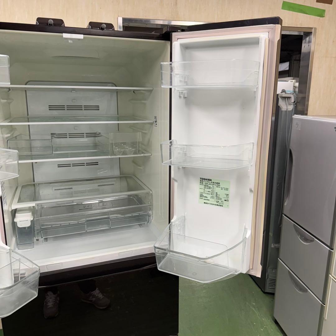 126 東芝　大型冷蔵庫　508L 500L強　小型　家庭用　自動製氷　観音開き