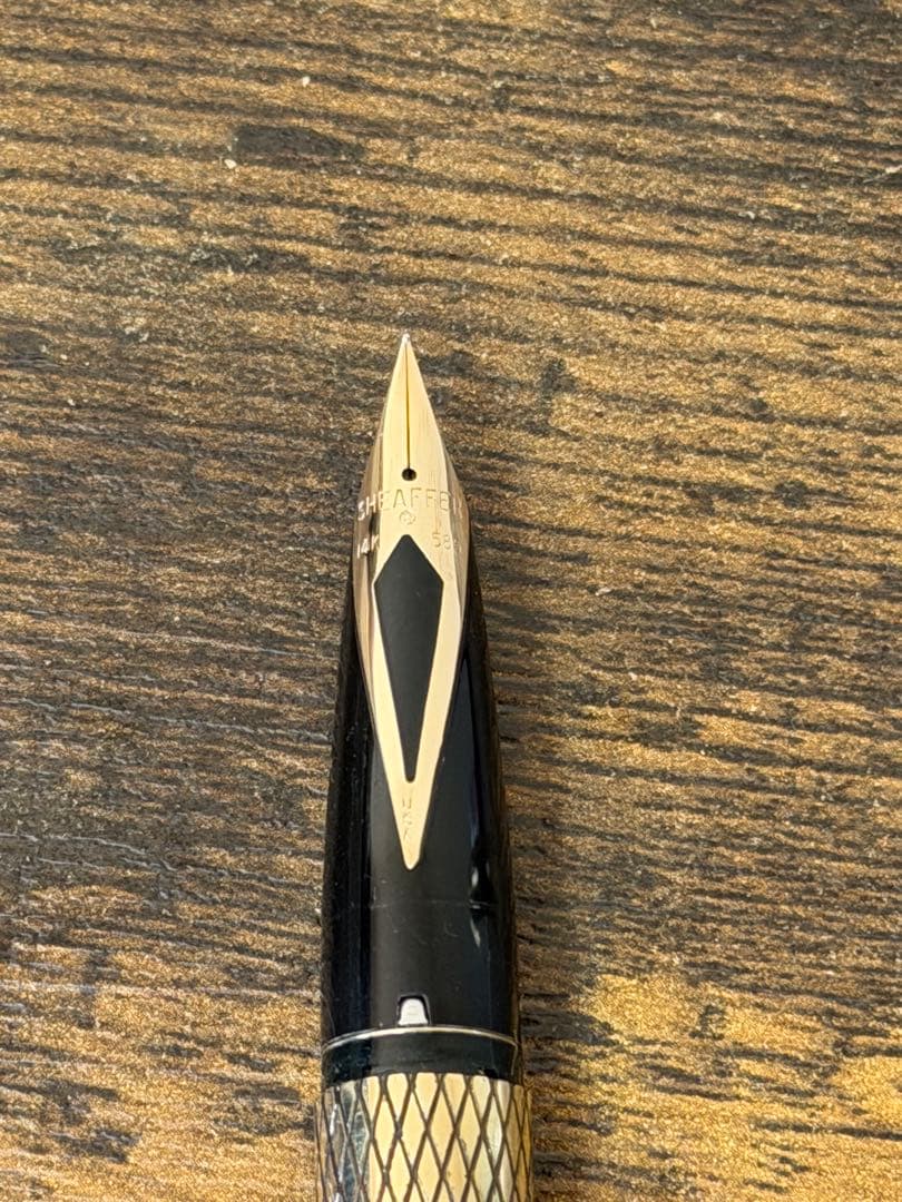 筆記確認&洗浄済　14金張　シェーファー インペリアル 万年筆 14金ゴールド