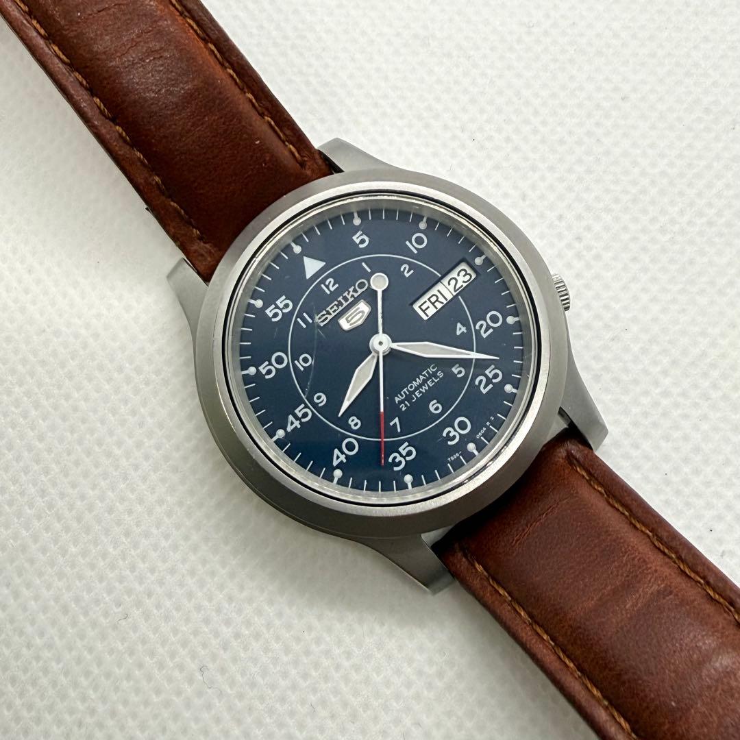 SEIKO 5 SNK807｜7S26 自動巻｜21石｜ブルーダイヤル｜稼働品