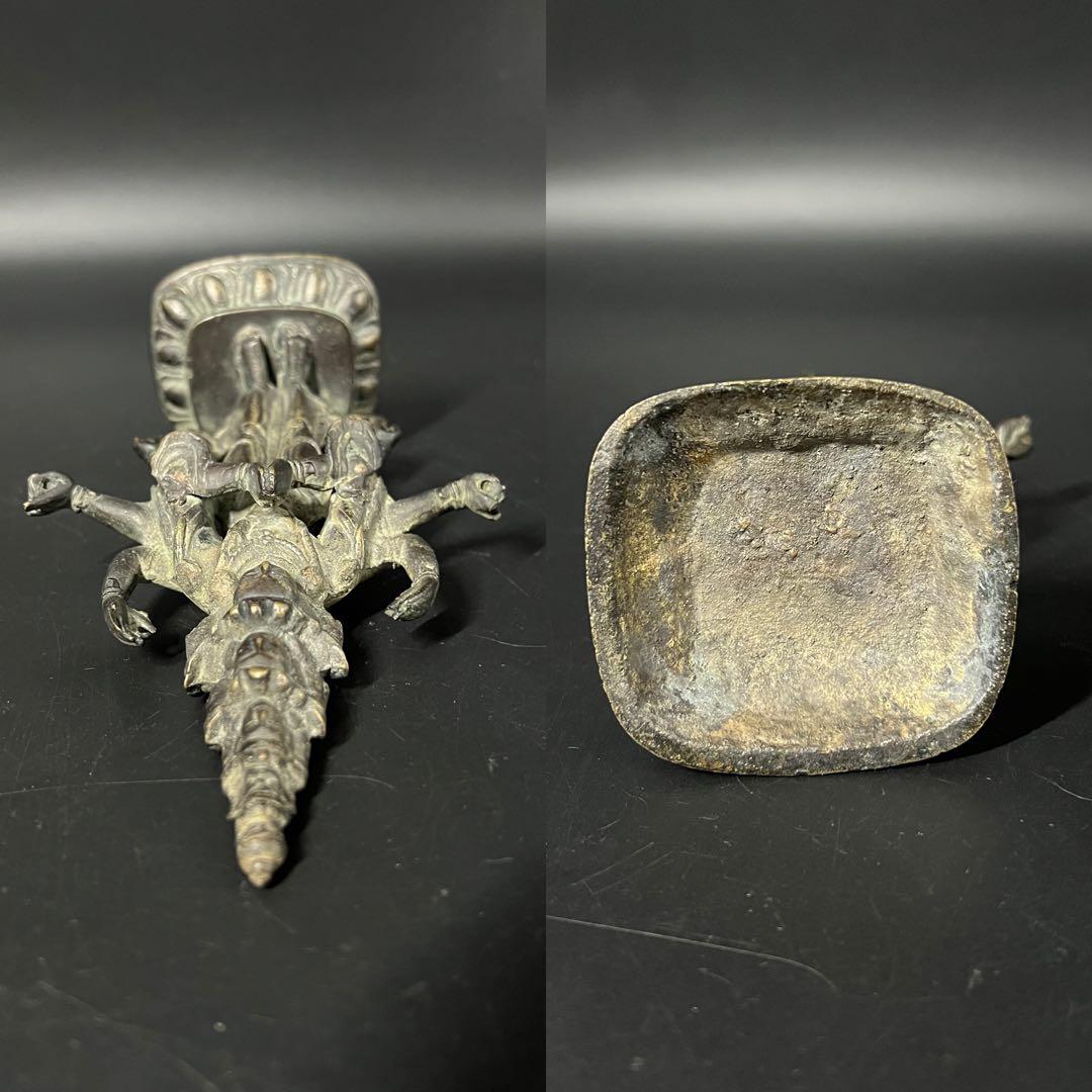 江戸後期 十一面観音菩薩像 古銅 多臂 仏像 高さ19cm◎仏教美術◎古美術庵々