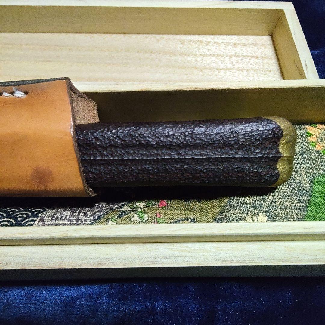 昭和初期頃 刀匠作 無銘 狩猟小刀 玉鋼｜玉鋼狩猟小刀 |