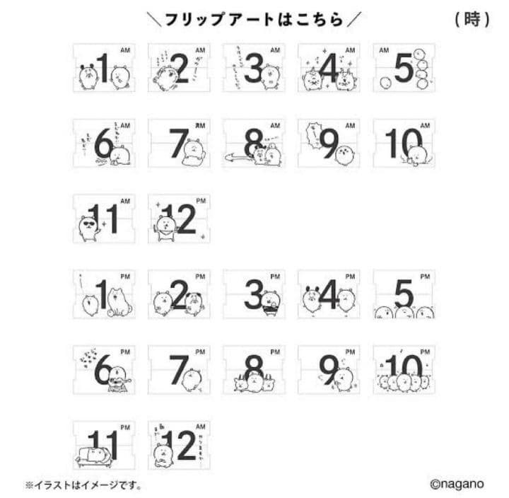 ナガノマーケット　パタパタ時計