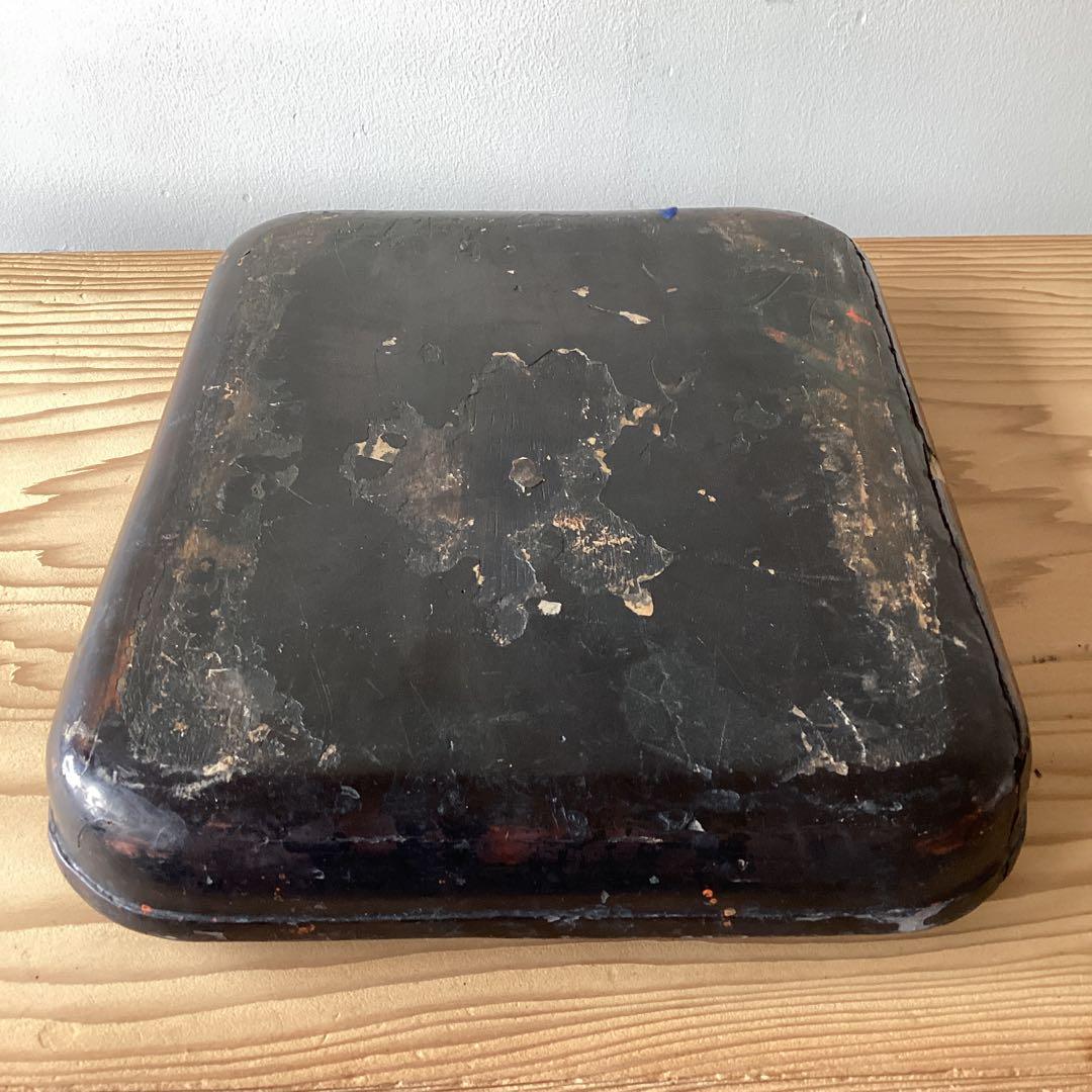 大きな硯と箱 眞彰 共箱付 書道具 蓋付 古硯 中国