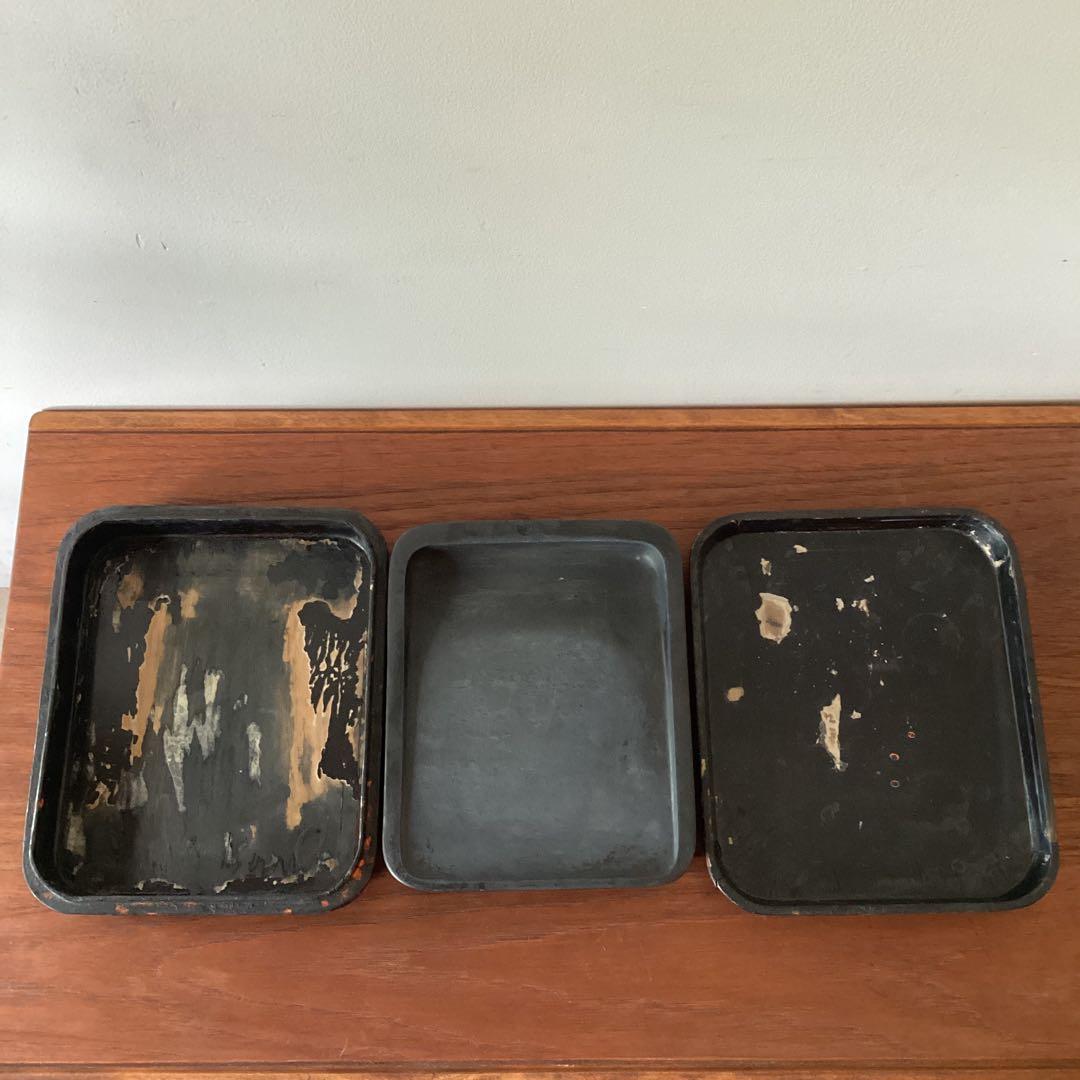 大きな硯と箱 眞彰 共箱付 書道具 蓋付 古硯 中国