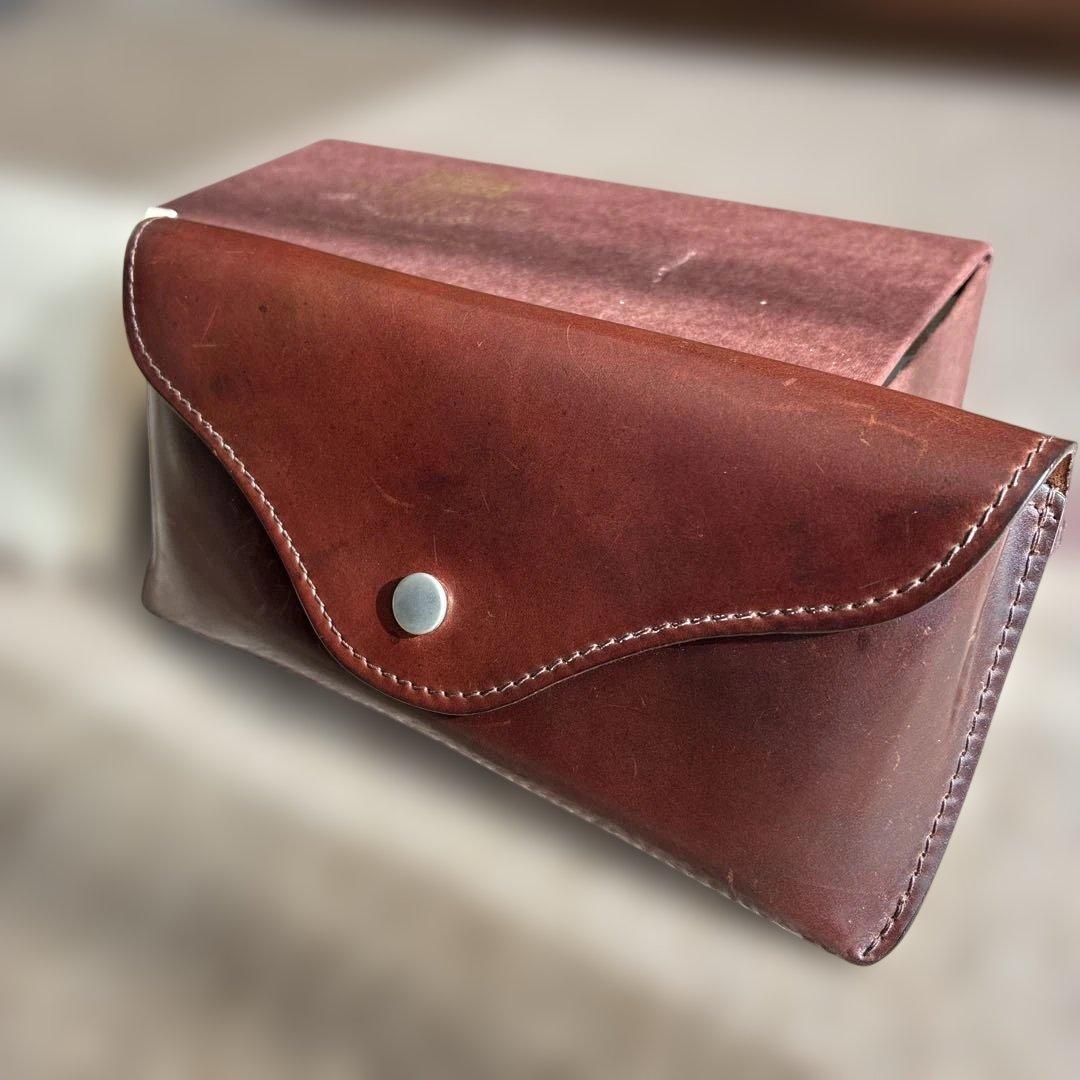 ホワイトハウスコックス　メガネケース　コードバン