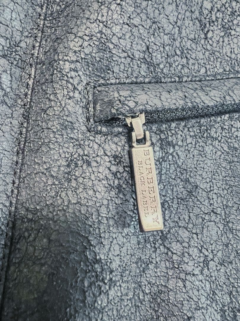BURBERRY BLACK LABEL フェイクレザージャケット M