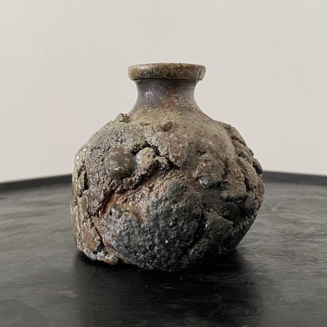 備前焼 原田拾六 「備前乱張小徳利」