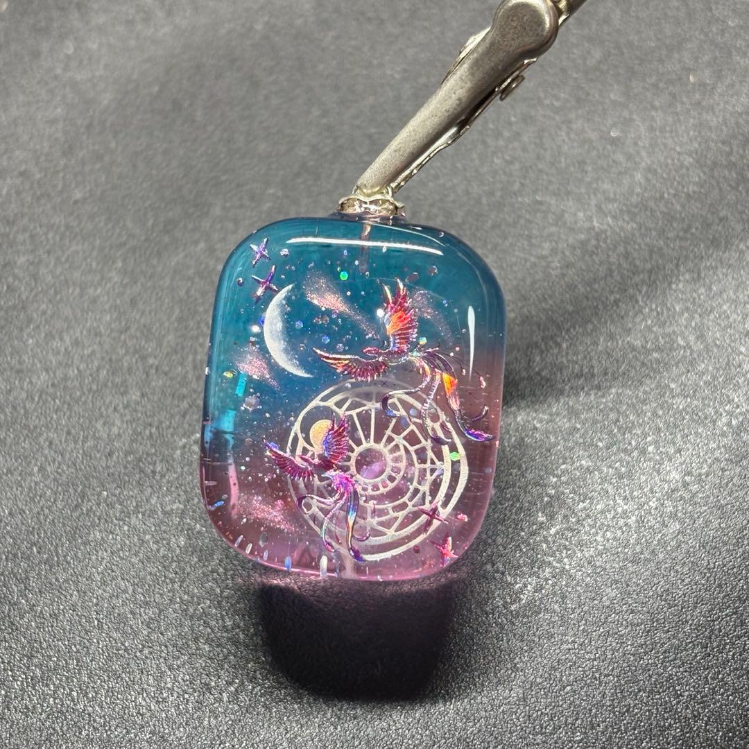 カヤ ☪︎⋆☽様〜新作 天然石 レジンネックレス 【猫紅葉】 カヤ ☪︎⋆☽