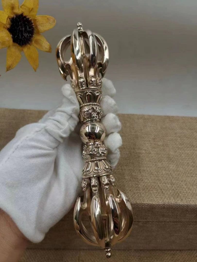 修縁堂】密教法具 真言宗 法器 鬼面九鈷杵vajra21CM - メルカリ