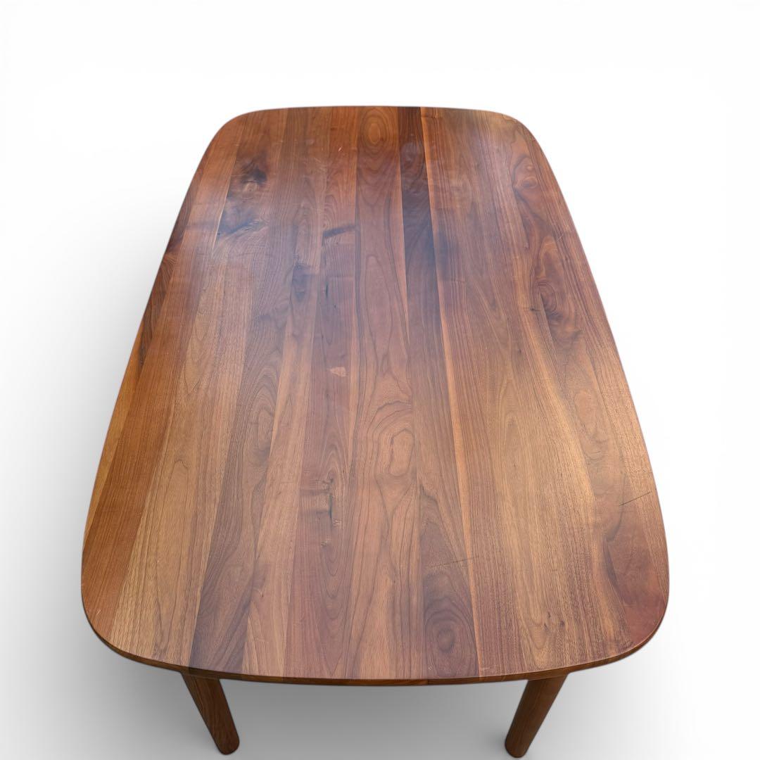 無印良品　ダイニングテーブル　ウォールナット　楕円　150cm 食卓　無垢材