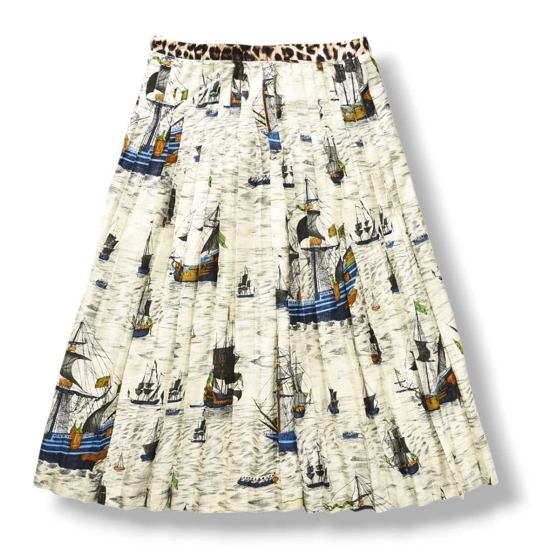 イタリア製 ラ プレスティック ウィストン シルク100％ プリーツスカート ♪