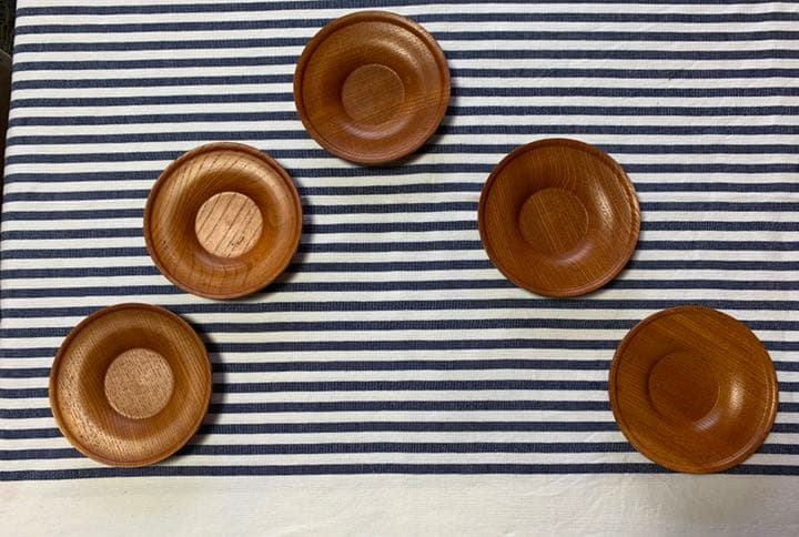 国産銘木】茶托（5客）