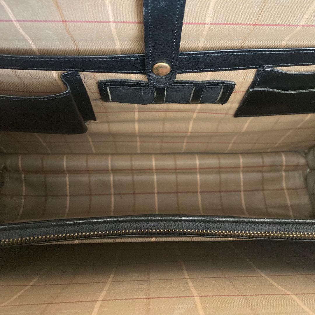 【希少】BURBERRY ダレスバッグ ブラック レザー シボ革 ビジネスバッグ