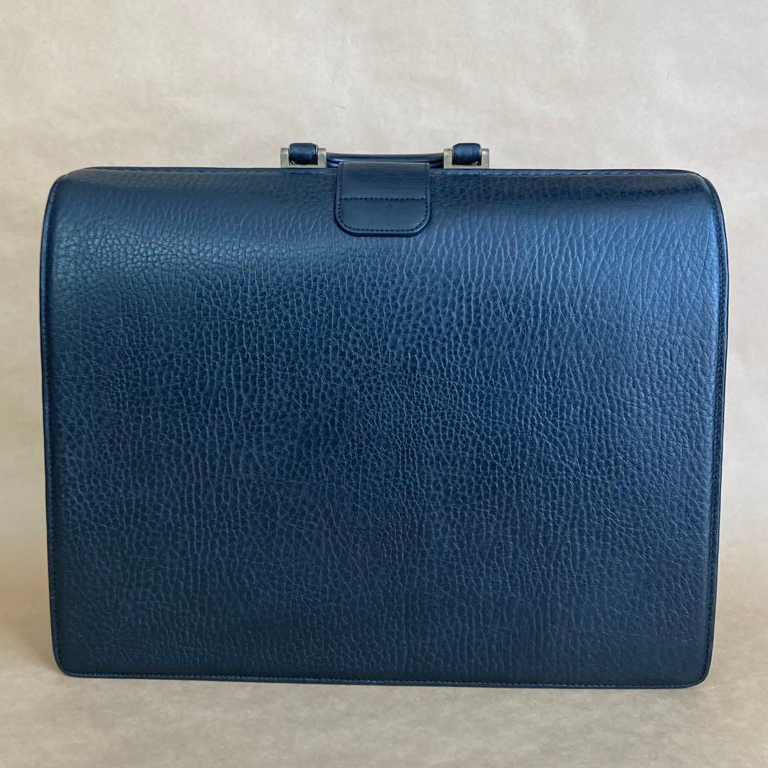 【希少】BURBERRY ダレスバッグ ブラック レザー シボ革 ビジネスバッグ