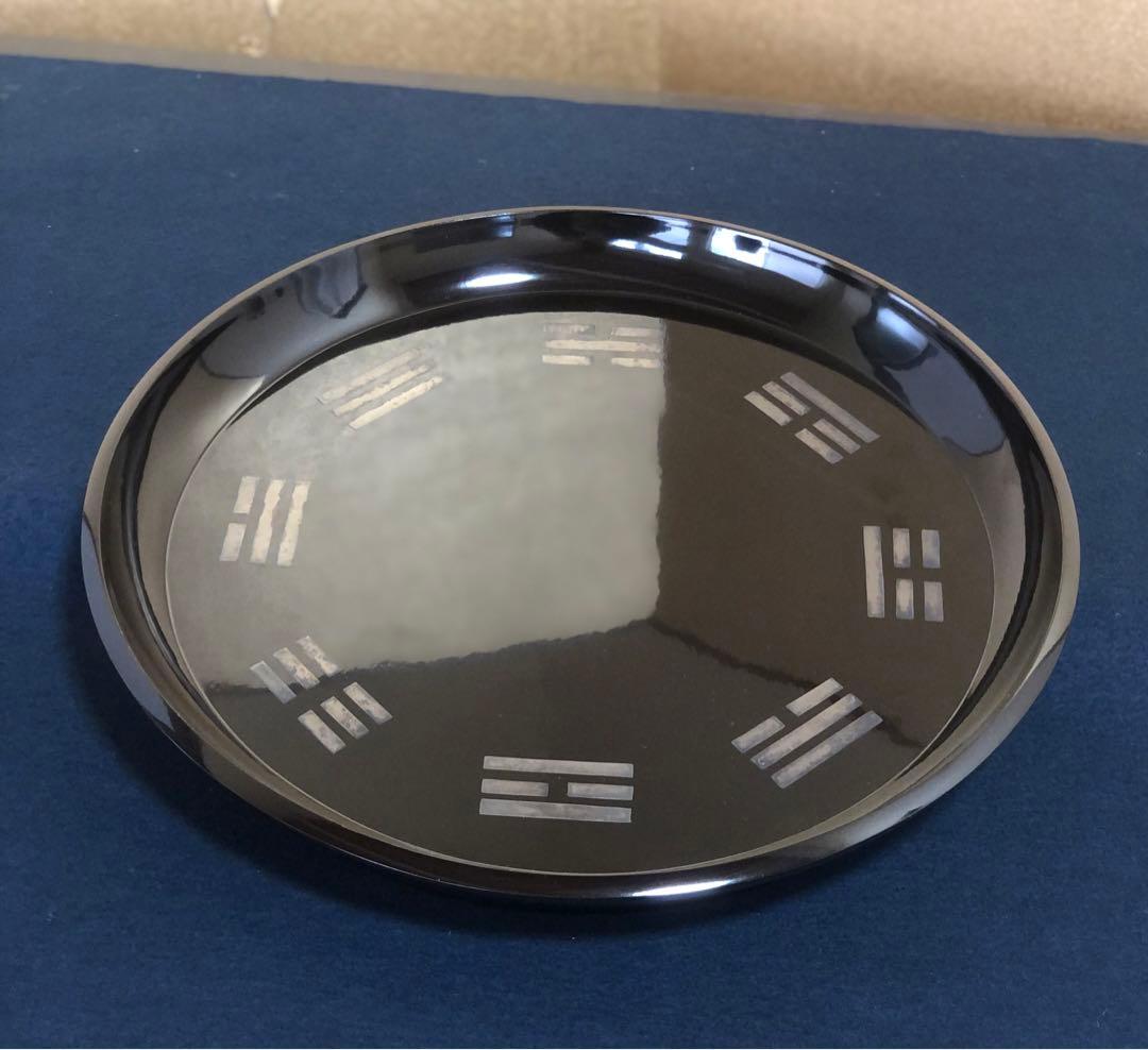 割引❗️《レ》茶道具 真塗 八卦盆 木製漆器 元箱　251125え6