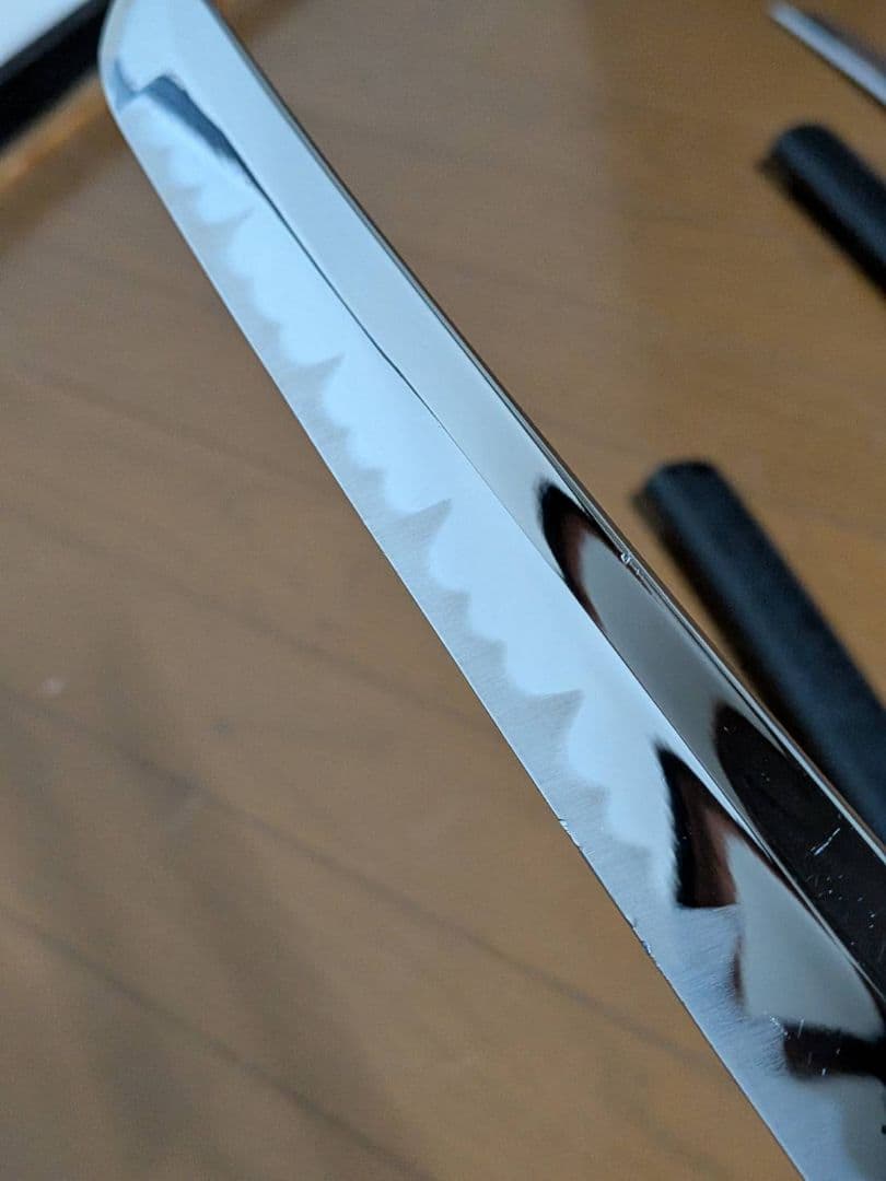 模造刀 大小2本セット 龍鍔 青糸 黒石目 全長104cm/71cm 美術刀