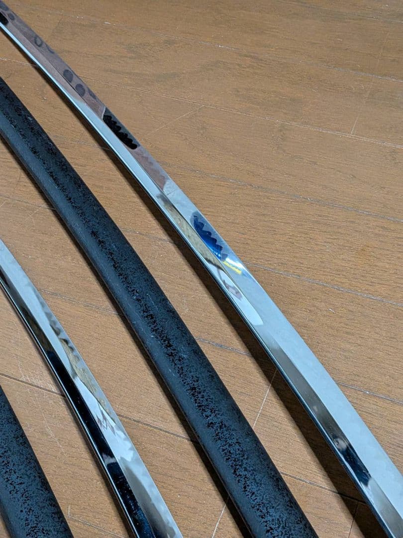 模造刀 大小2本セット 龍鍔 青糸 黒石目 全長104cm/71cm 美術刀