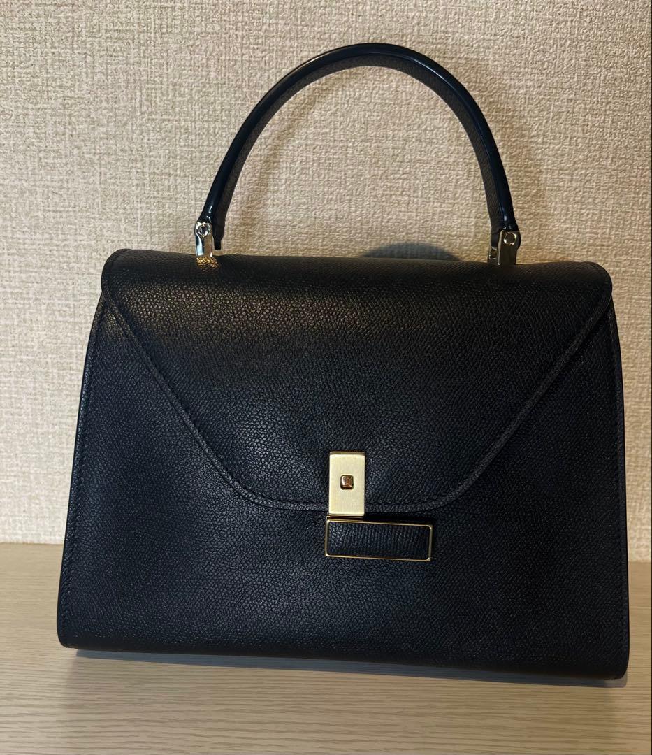 こそ★【ほぼ未使用】valextra イジィデ ミディアム ブラック