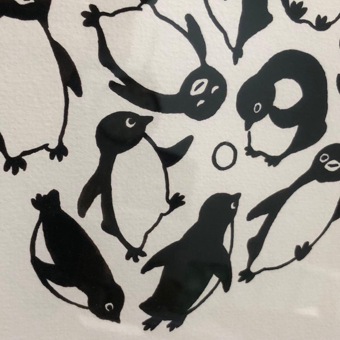 坂崎千春 ペンギンハート・集合体 額装 アート 66/100