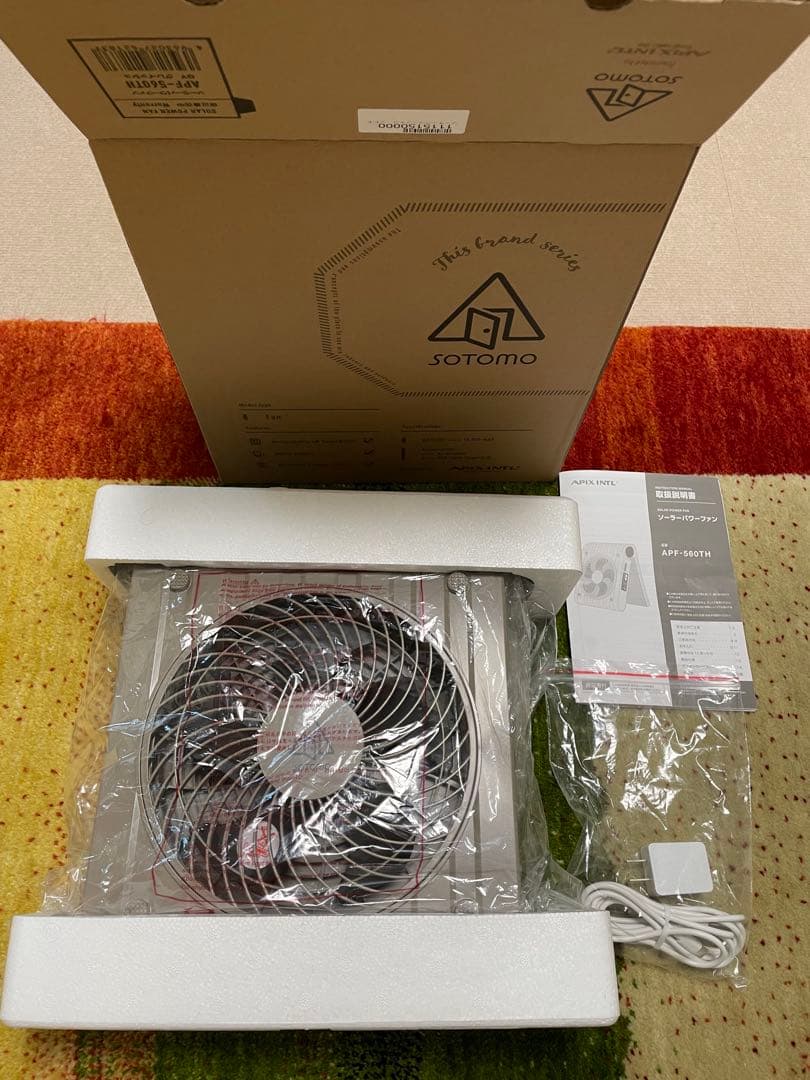 ソトモ（Sotomo）アウトドア送風機 ソーラーパワーファン ソーラーUSB充電