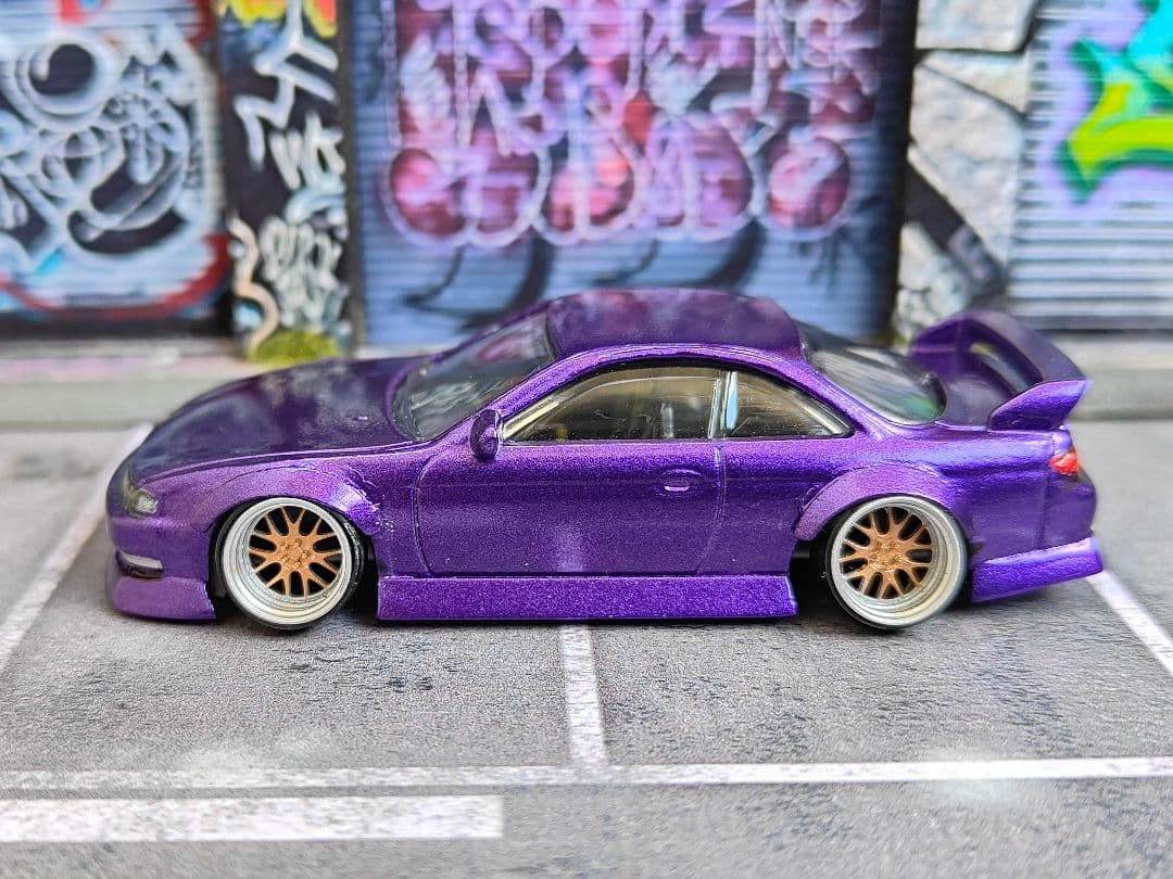 ホットウィールカスタム 日産 S14 シルビア フルエアロ☆深リム