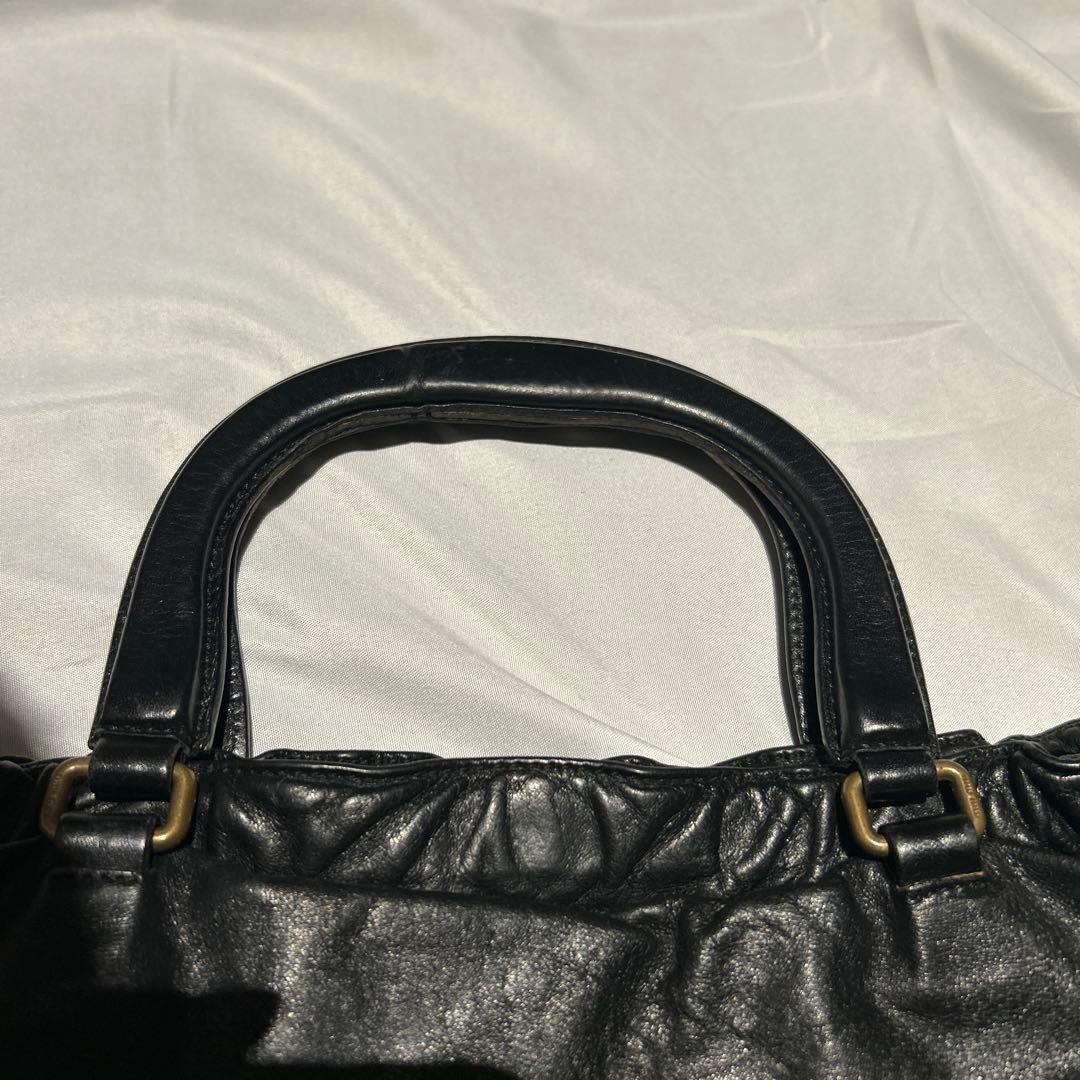 バッグ 00s archive miumiu leather hand bag