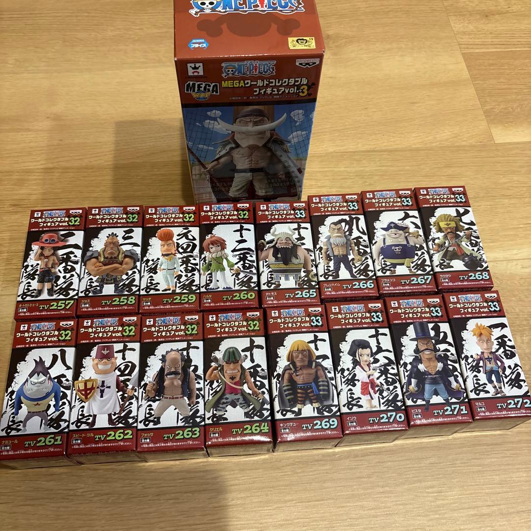 ワンピース　ワーコレ　白ひげ海賊団　セット ワンピース フィギュア 白ひげ海賊団 ワーコレ コンプセット エース 黒