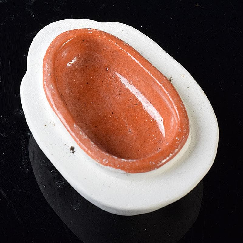 茶道具　佐々木昭楽造　色絵　白馬香合　共布共箱　V　8229