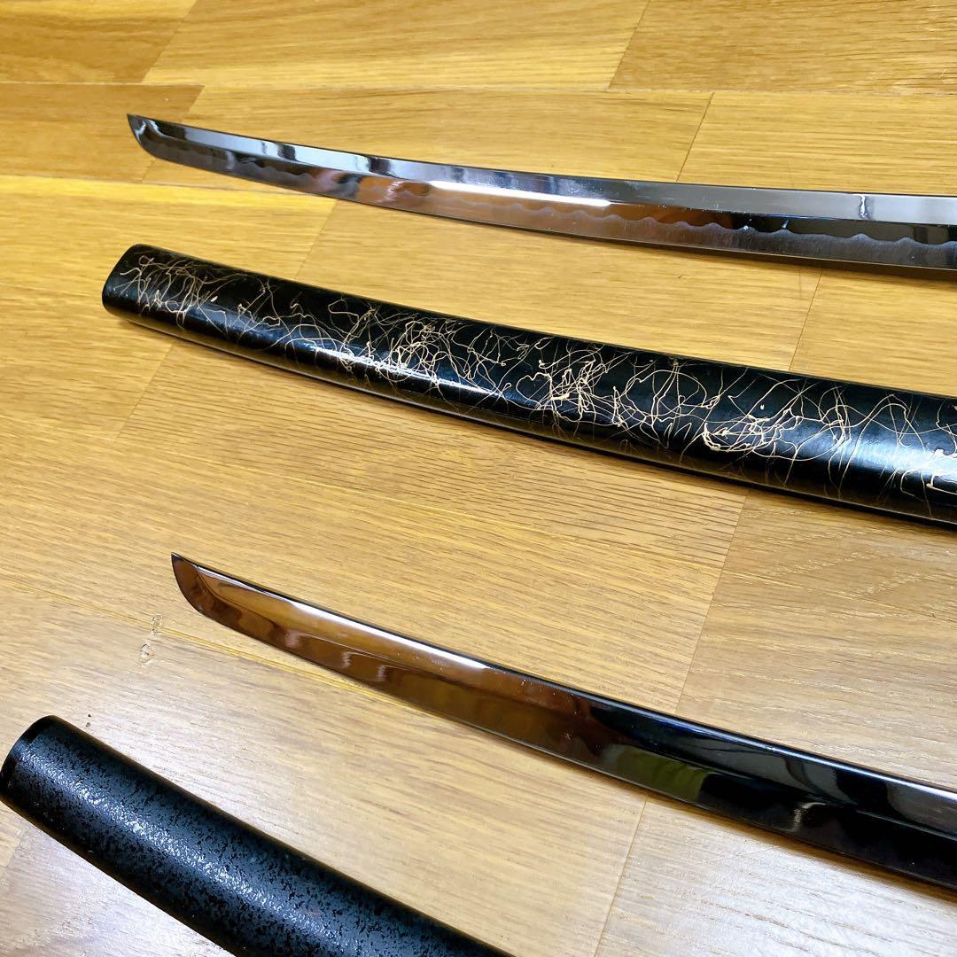 模造刀】大小拵え 2本セット 打刀と脇差 約103cm 72cm