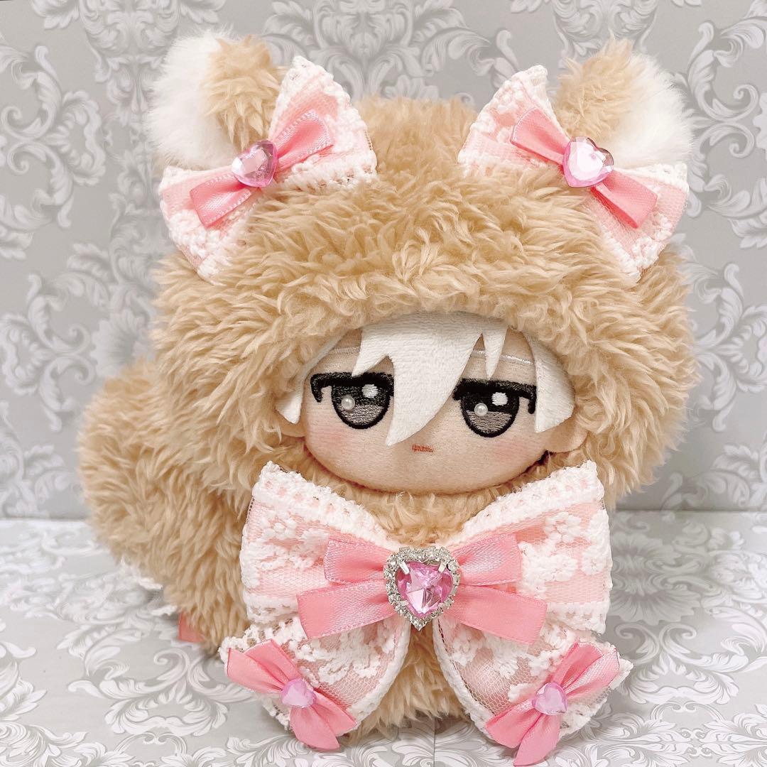 ちびぐるみ にとたん用 ぬい服 リス♀ ピンク濃×レース - メルカリ