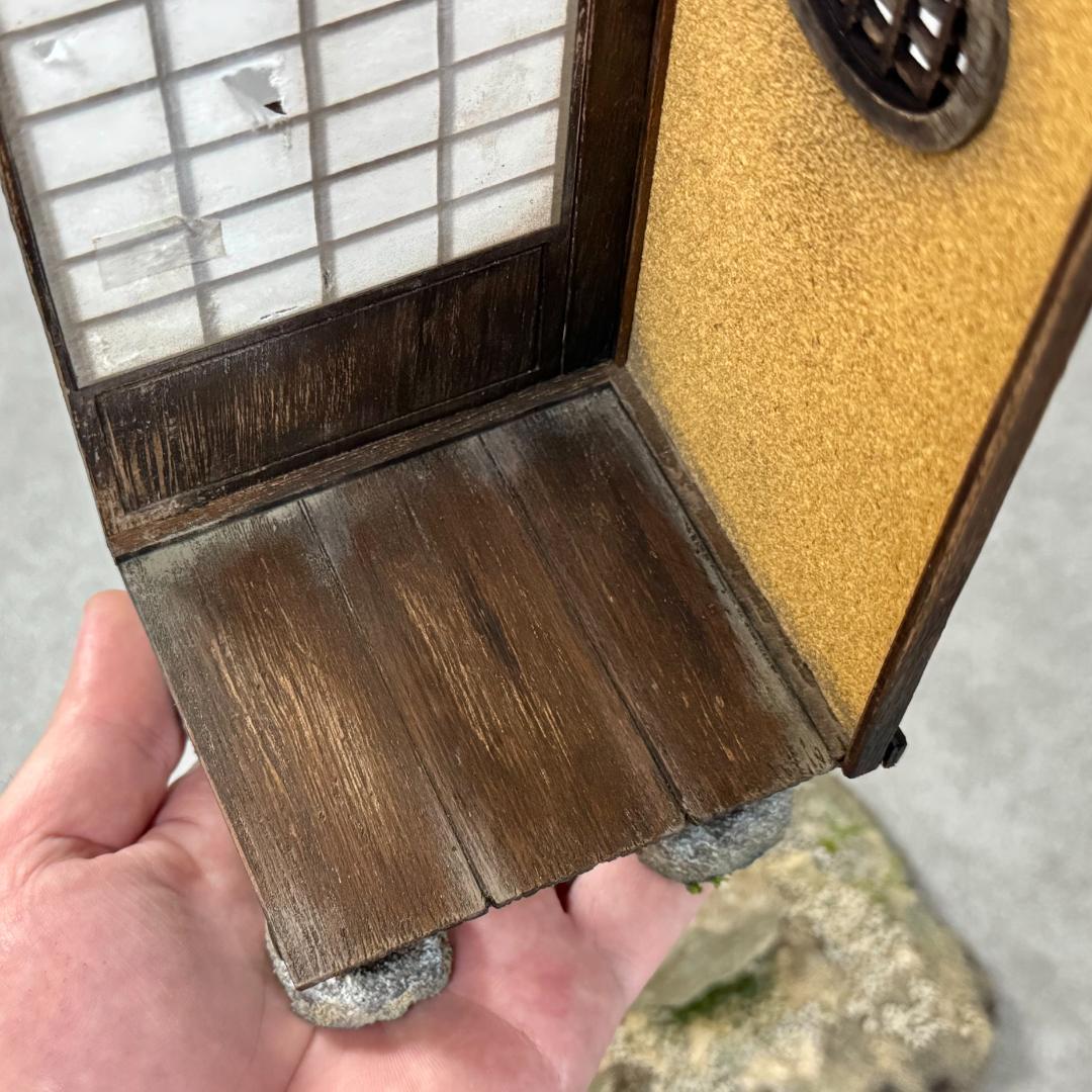 1/12スケール 手作りジオラマ 障子付き日本家屋玄関