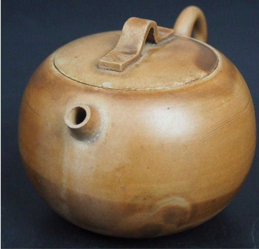 送料無料 18世紀初頭 江戸期白備前焼急須一対 箱付 ☆博物館級☆ 煎茶