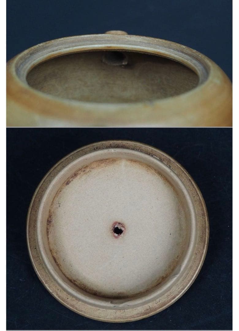 送料無料 18世紀初頭 江戸期白備前焼急須一対 箱付 ☆博物館級☆ 煎茶