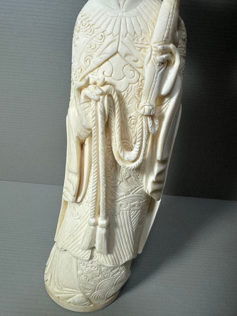 2103 古美術品 乾隆銘 細密彫刻女性像 置物 細密細工 骨董