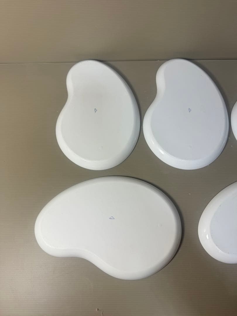 2521 深川製磁 瓢箪型 蝶文 皿 5客 未使用