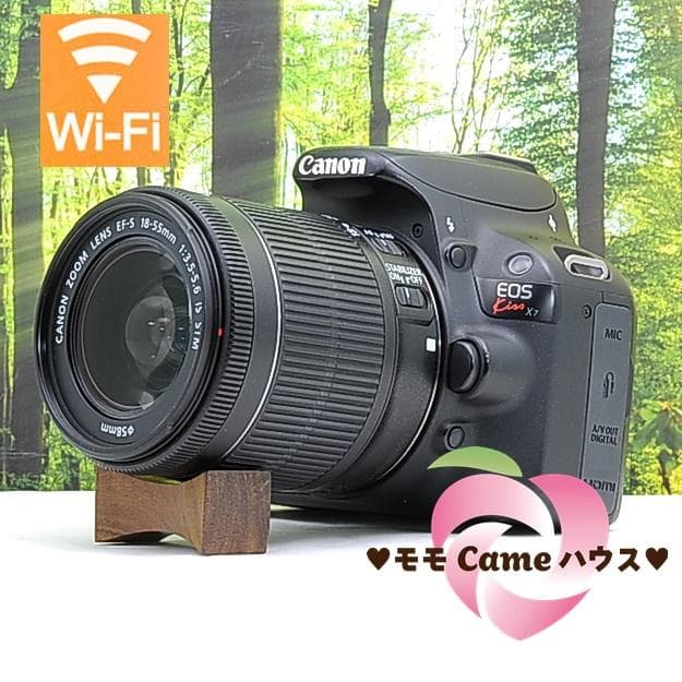 キヤノン Kiss X7☆新型レンズセット♪スマホに転送OK♪2131