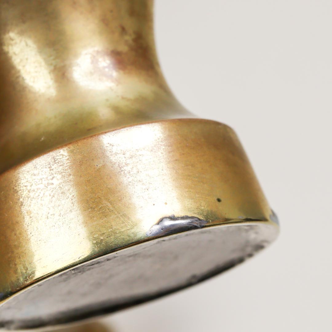 真鍮 熨斗口 神酒口 2対 瓶子 燭台 神具