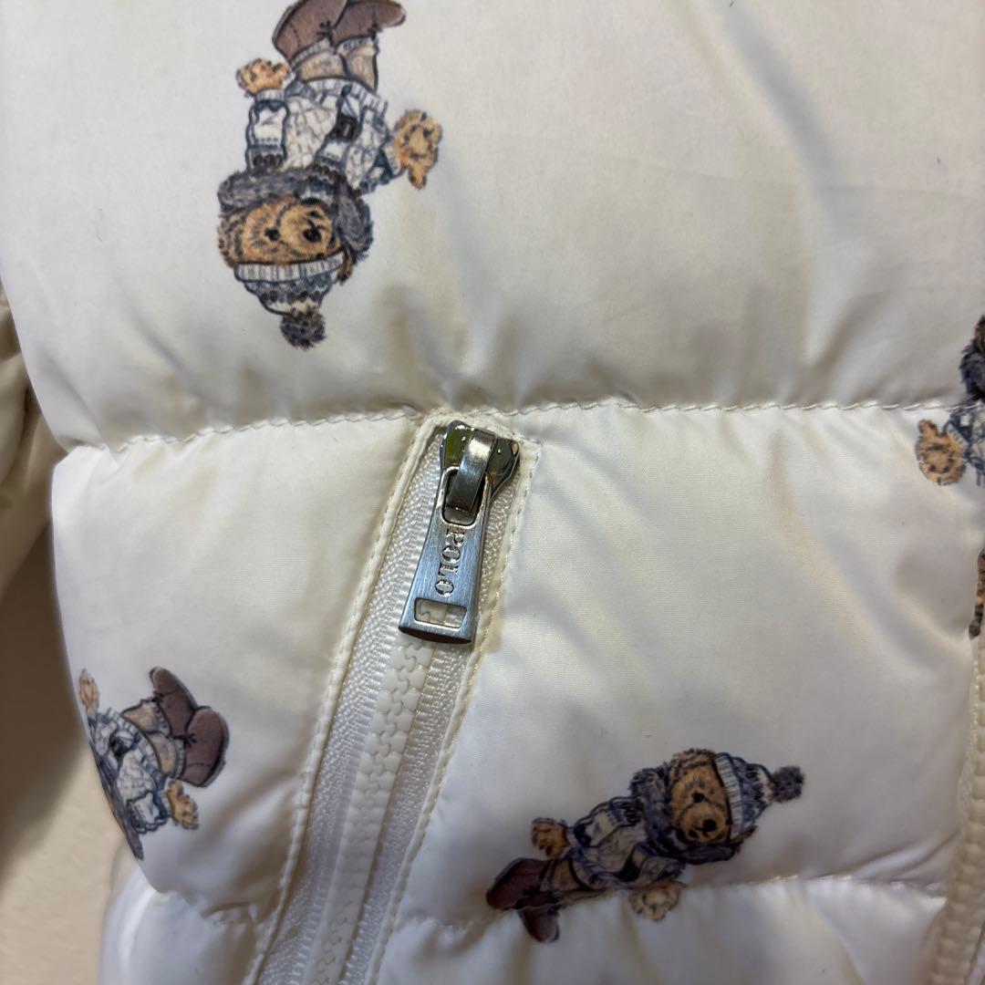 値下げ！美品　ラルフローレン ポロベア　ダウンジャケット　24M 90 ホワイト