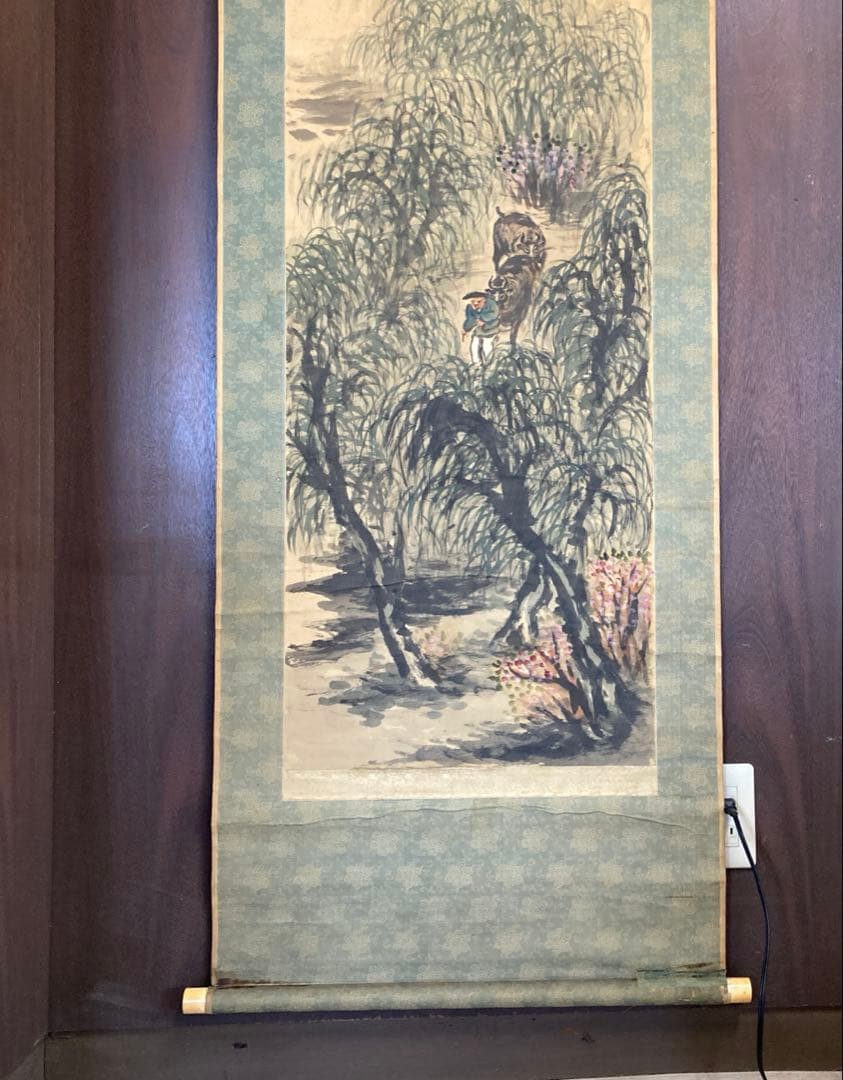 掛け軸 掛軸 軸装 日本画 墨彩画 水墨画 東洋美術 古美術 骨董 骨董