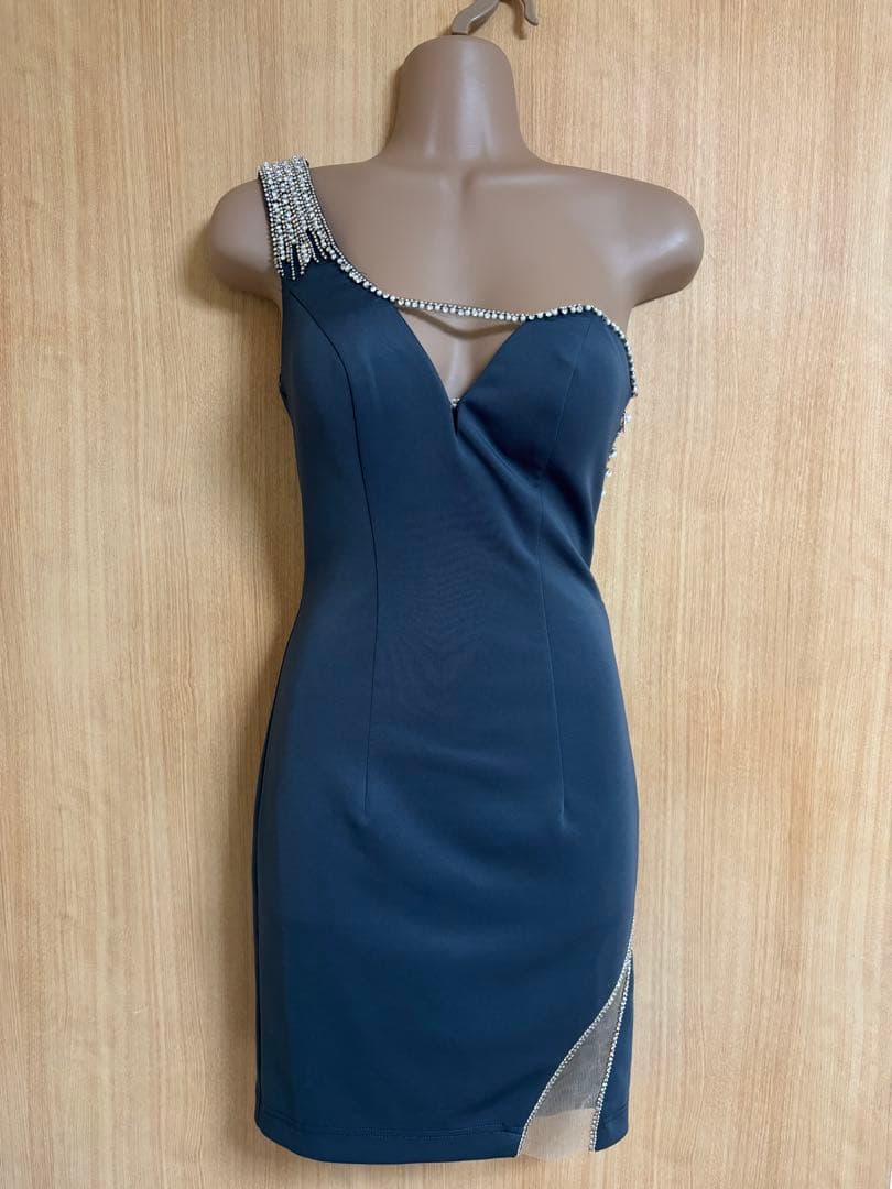 AR21316＊バックビジューワンショルダードレスcgyS