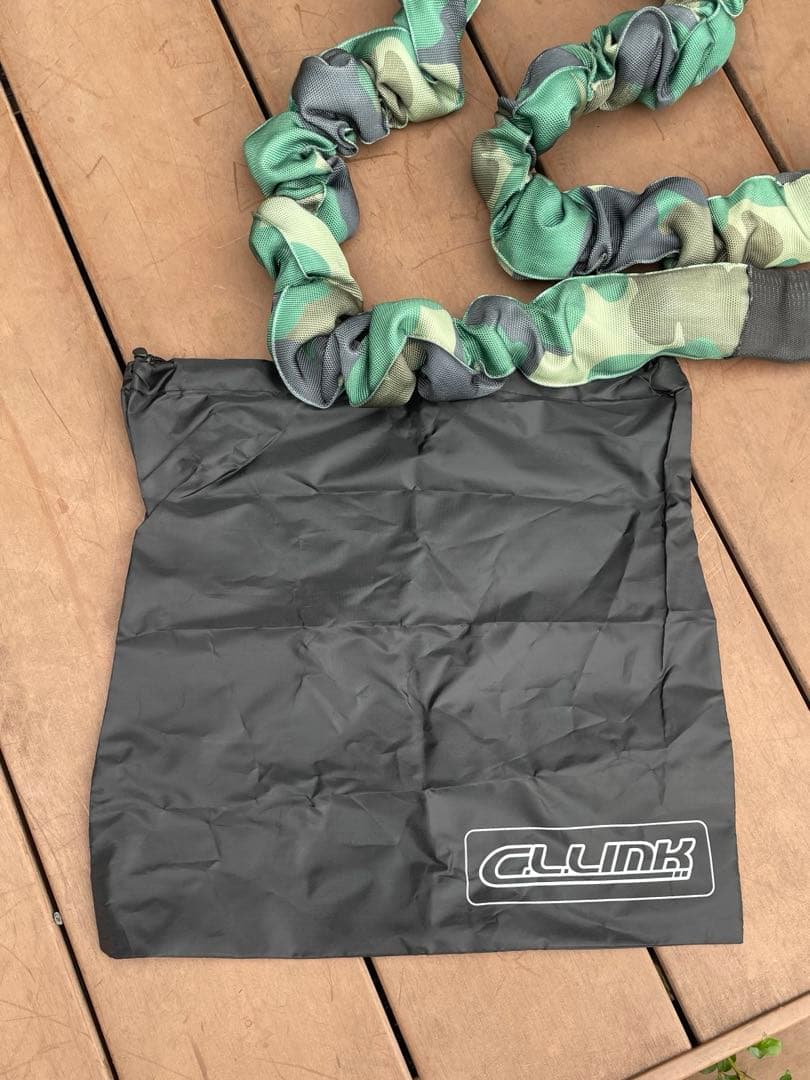 【新品】CL LINK 迷彩 牽引ロープ フック　収納袋付き　シーエルリンク