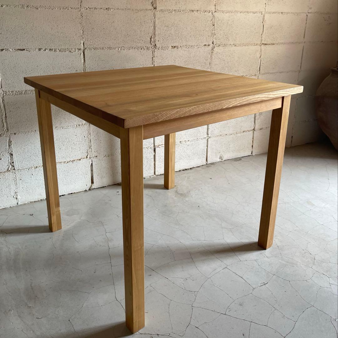 無印良品 MUJI ダイニング3点セット　タモ材　天然木無垢材　80サイズ