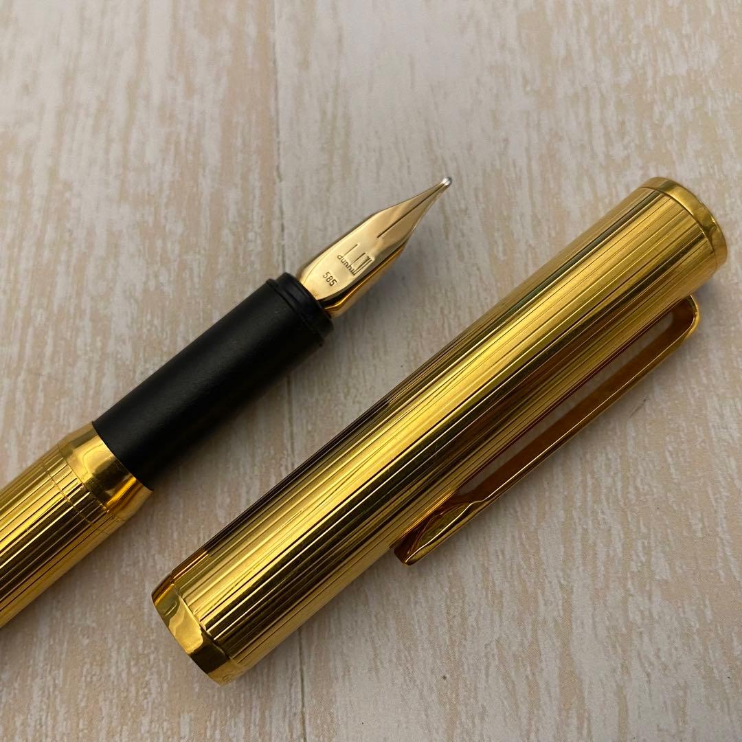 超希少】ダンヒル K14 585 万年筆 ゴールド ペン先 筆記未確認