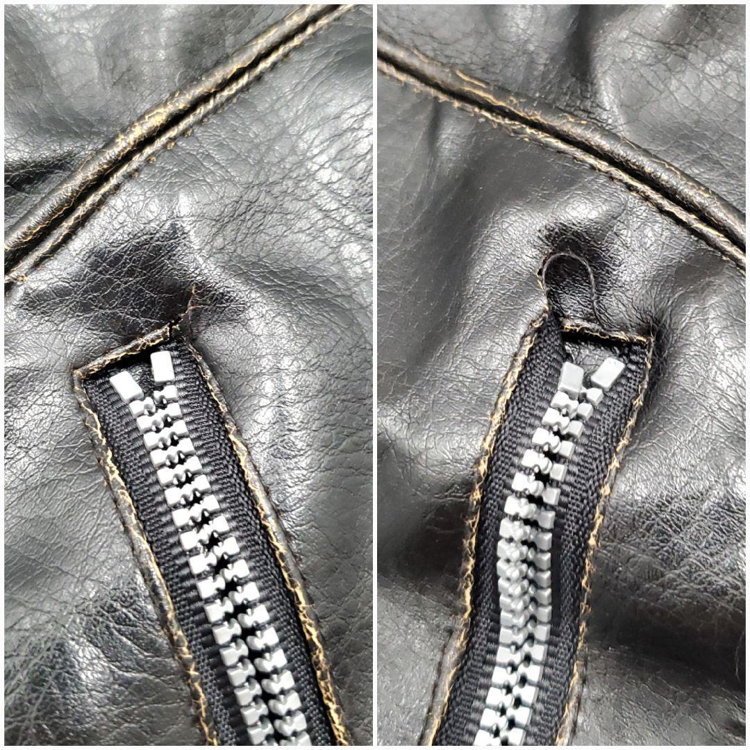 背面ビッグロゴ刺繍◇ハーレーダビッドソン◇PVCライダースジャケット