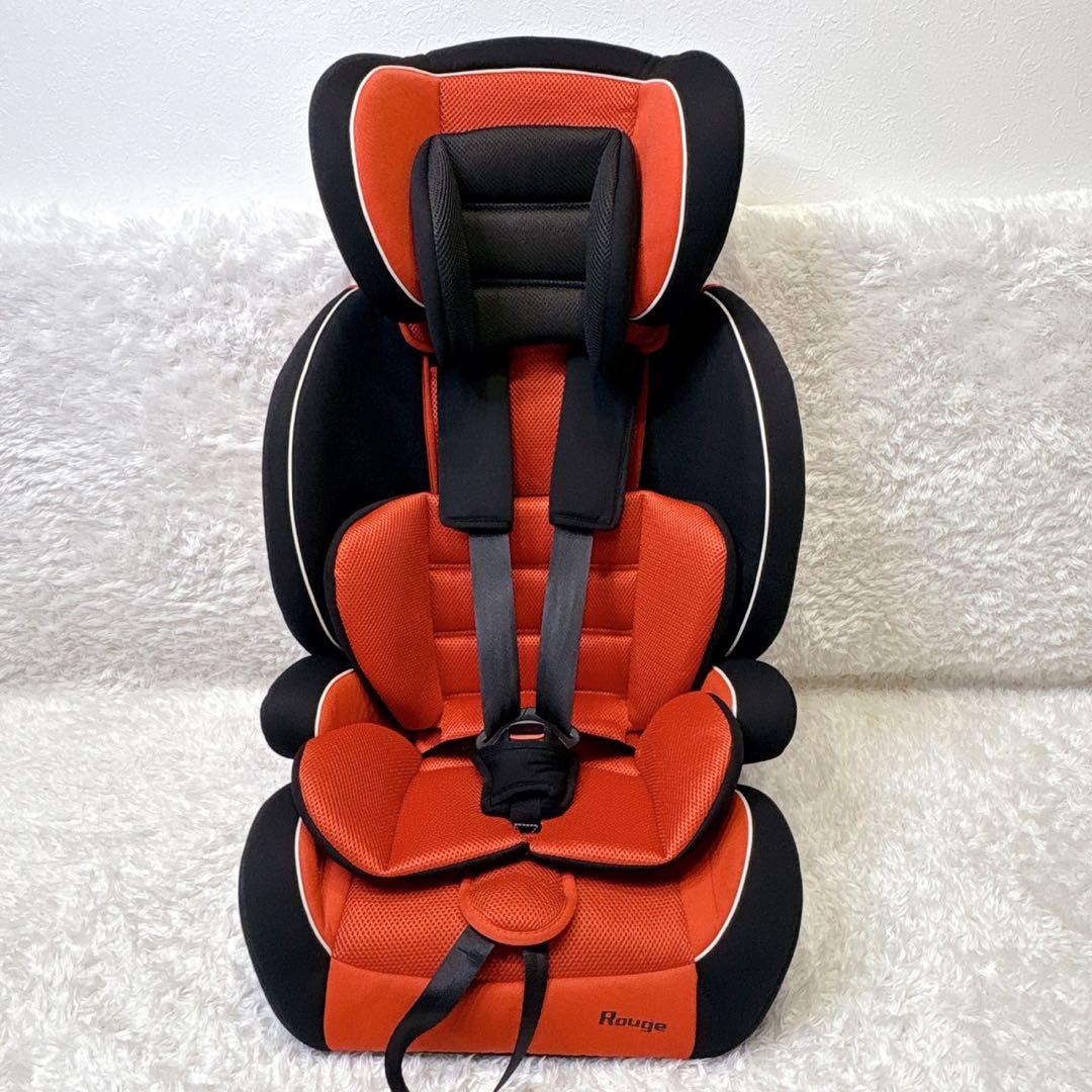 日本育児 ハイバック ブースター ルージュ チャイルドシート ブラック レッド