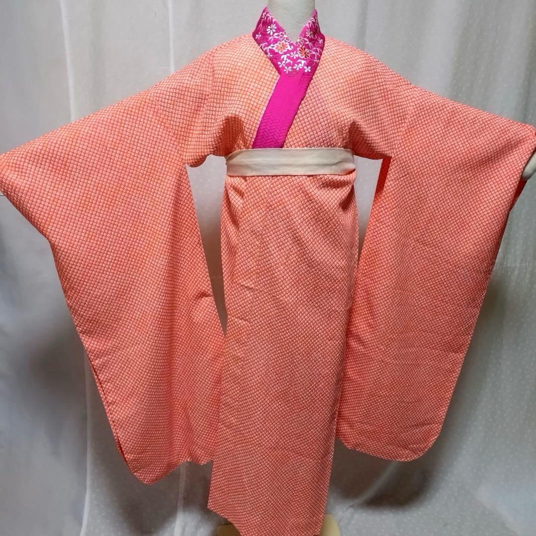 七五三　7歳　女の子　正絹着物　袋帯、長襦袢、小物セット