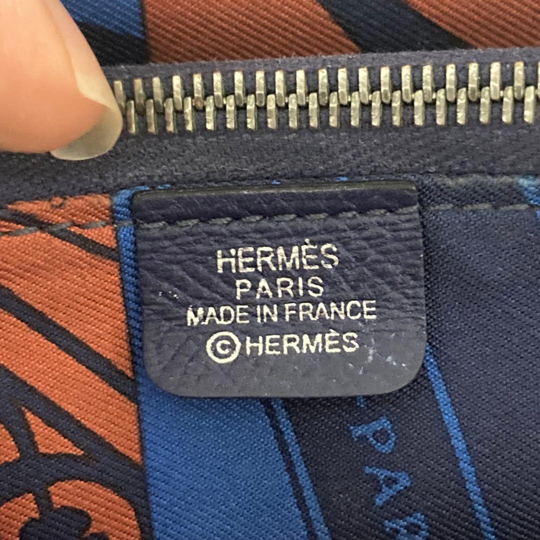HERMES エルメス ケース アザップ シルクイン コンパクト ネイビー