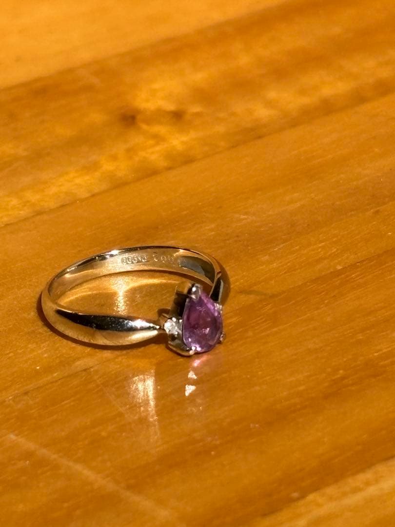 希少　非加熱バイオレットサファイアのリング