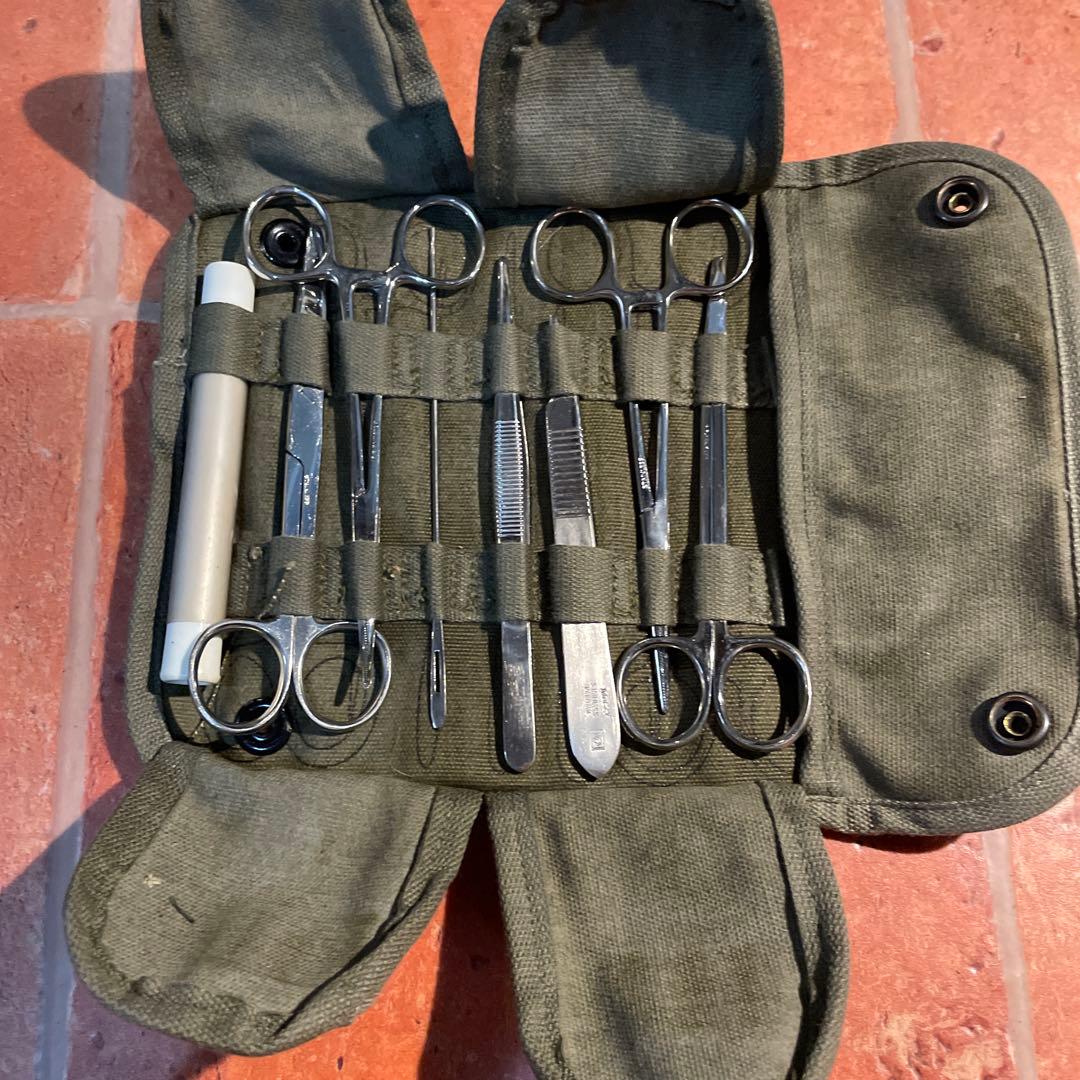 U.S. 医療シンボル ポーチ オリーブ デッドストック